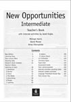 New opportunities: intermediate. Teachers book. Michael Harris, David Mover